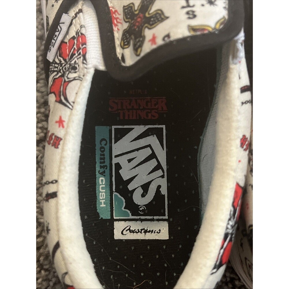 Vans x Stranger Things Customs Hellfire Club Slip On Shoes Womens 6.5 Mens 5 - Picture 2 of 9